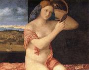 Giovanni Bellini Young woman at her toilet Sweden oil painting artist